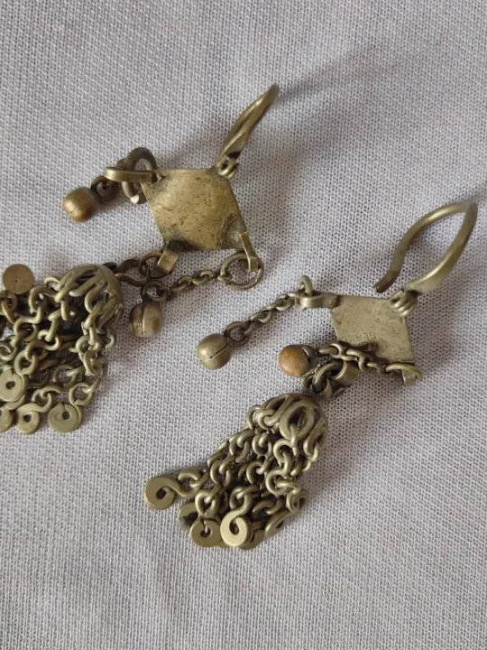 Kashmiri Antique Silver Earrings | Classic Ornament