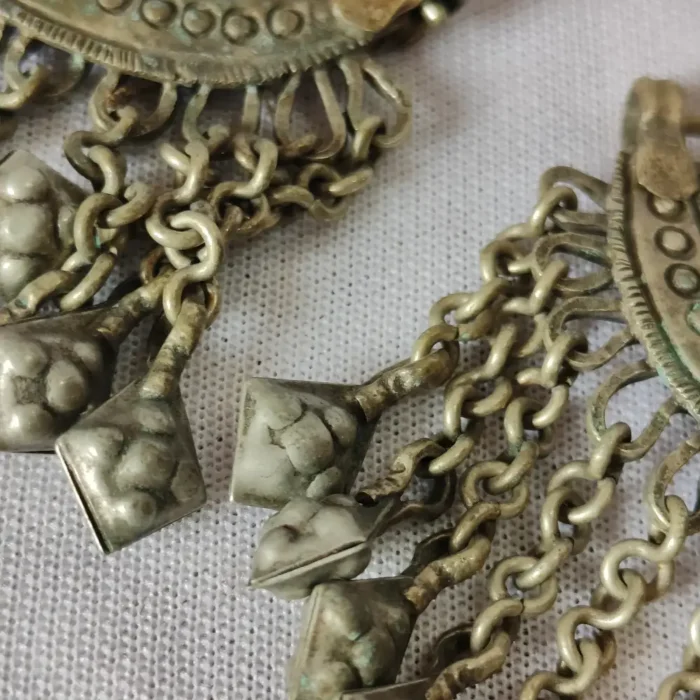 Kashmiri Silver Jewellery - Vintage Traditional Earrings - Image 3