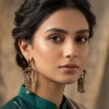 Traditional Silver Antique Kashmiri Earring with Timeless Pattern