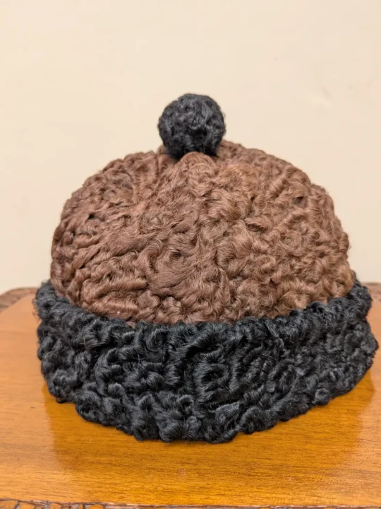 Black and Brown Kashmiri Amabassadors Hat | Karakuli Cap