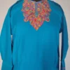 Blue Aari Work Girls Cashmilon Pheran (L: 36)