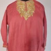 Aafreen Pink Cashmilon Aari Work Pheran for Winter (L: 40)