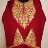 Fancy Sleeve Magenta Pheran in Cashmilon with Aari Embroidery