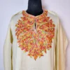 Zulekha Cream Cashmilon Aari Embroidery Pheran