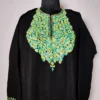 Cashmilon Women Aari Embroidery Black Pheran