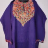Royal Blue Women’s Cashmilon Pheran Highlighted with Aari Embroidery
