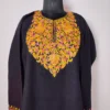 Cashmilon Black Aari Work Winter Pheran