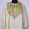 Cream Cashmilon Aari Work Women Pheran