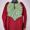 Maroon Cashmilon Aari Embroidery Pheran