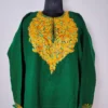 Green Pheran in Cashmilon with Aari Embroidery