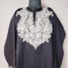 Black Cashmilon Winter Pheran with Aari Work