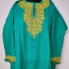 Sea Green Cashmilon Pheran with Zari Embroidery