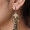 Kashmiri Antique Silver Jhumka Earrings | Classic Ornament