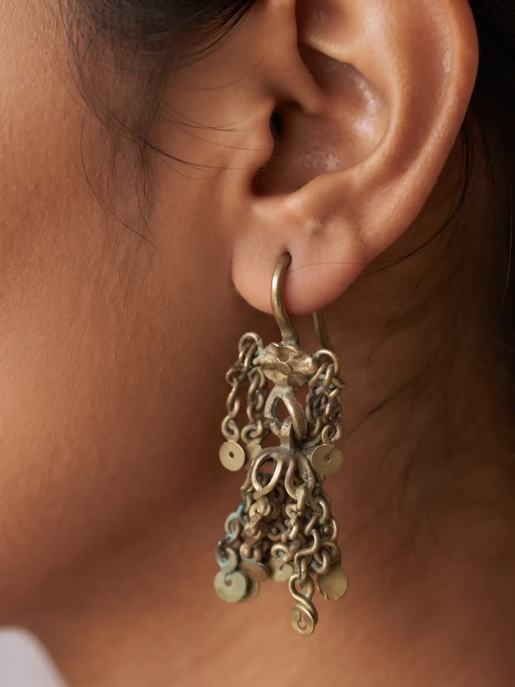 Silver Kashmiri Ornament – Antique Jhumka Earrings