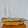 Elegant Mustard Velvet Pakol Cap with Kani Print