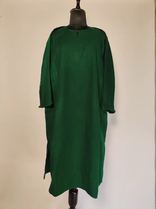 Shehzaadi Dark Green Cashmilon Plain Warm Pheran