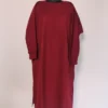 Maroon Cashmilon Plain Cold-Season Pheran