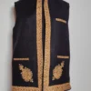 Black Toosha Designer Nehru Jacket | Waist Coat with Sozni Embroidery