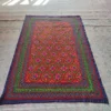 Dark Blue Hand Embroidered Kashmiri Gabba Rug with Geometric Design | Approx. 7.5 Feet