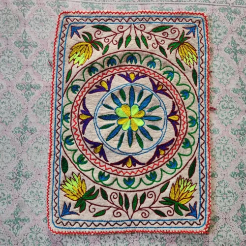3×2 ft Kashmiri Wool Namda with Hand Aari Embroidery
