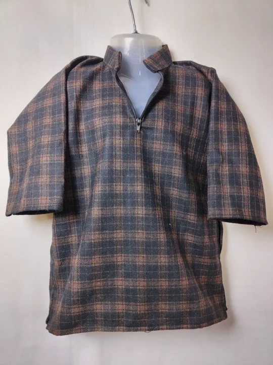 Adnan Tweed Check Kashmiri Kids Pheran (2-3 years)
