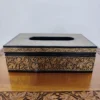 Kashmiri Paper Machie Black Tissue Box