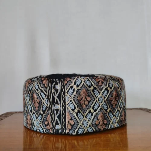 Mehraan Premium Black Cap in Toosha with Aari Work