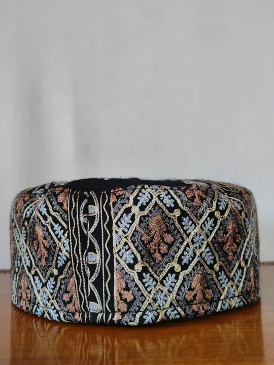 Mehraan Premium Black Cap in Toosha with Aari Work