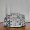 Light Grey Premium Aari Embroidered Cap in Toosha