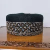 Black Pashmina Kashmiri Premium Hand Sozni Work Cap