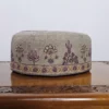 Beige Kashmiri Pure Pashmina Premium Hand Sozni Embroidered Cap