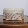 Premium Cream Kashmiri Pure Pashmina Hand Sozni Work Cap