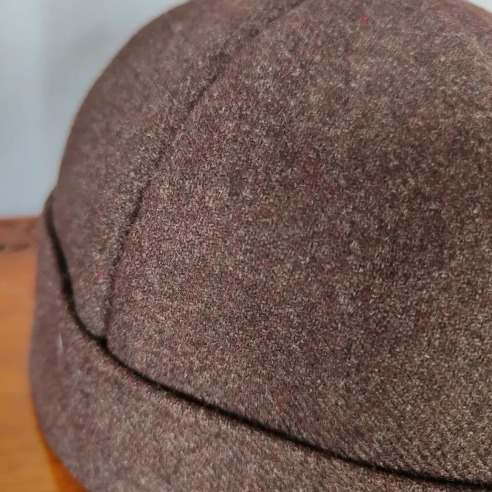 Kashmiri Nizami Dark Brown Round Wool Cap - Image 2