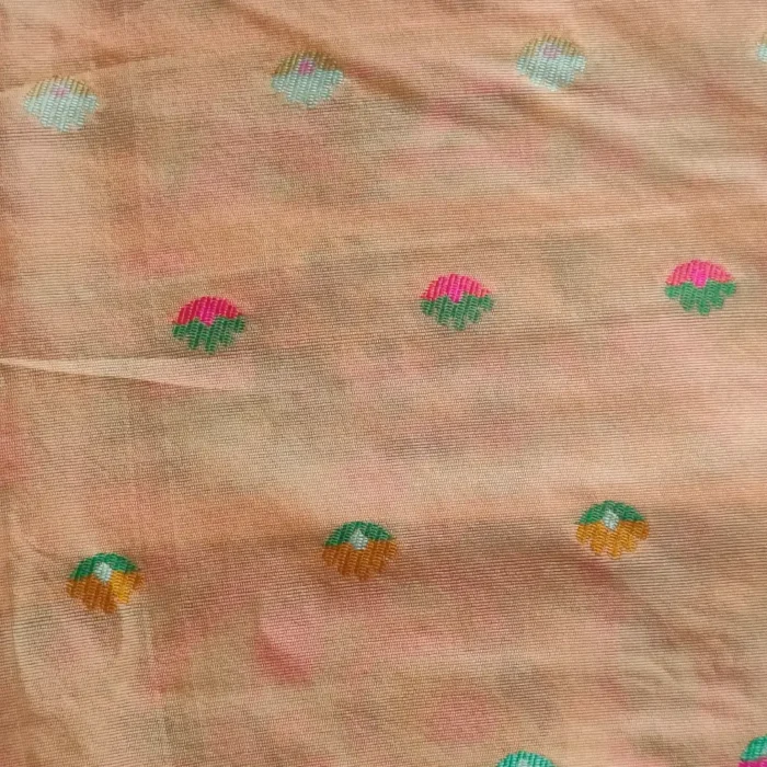 Peach Cotton Silk with Kani Weaving Noora Saree - Image 3
