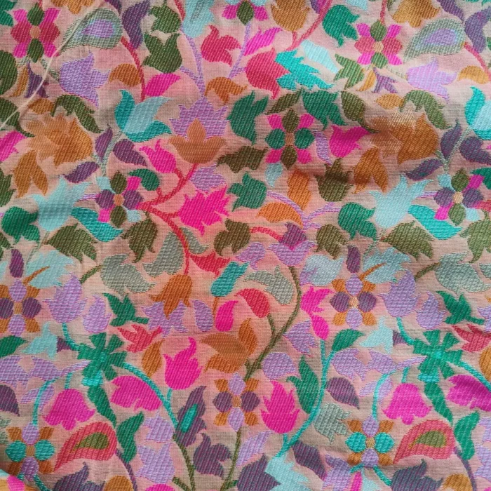 Peach Cotton Silk with Kani Weaving Noora Saree - Image 4