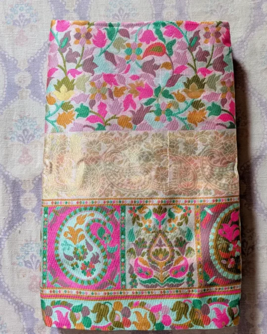 Zoon Begum Cotton Cream Kani Weaving Saree