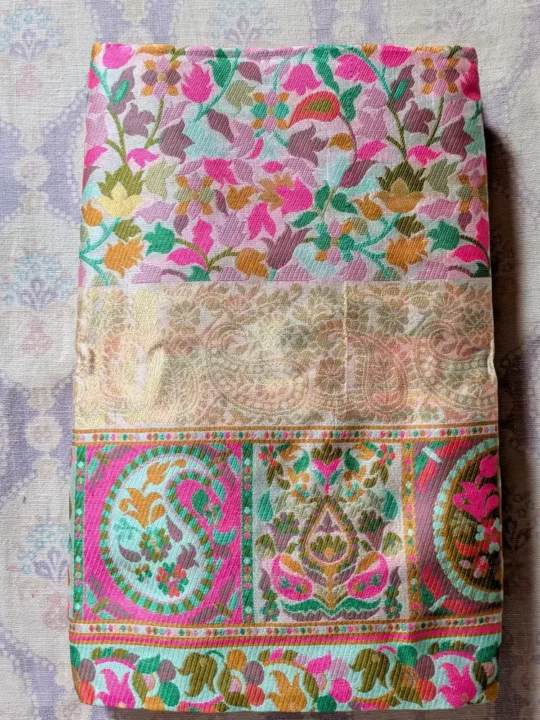 Zoon Begum Cotton Cream Kani Weaving Saree