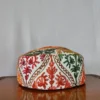 White Wool Cap with Aari Embroidery
