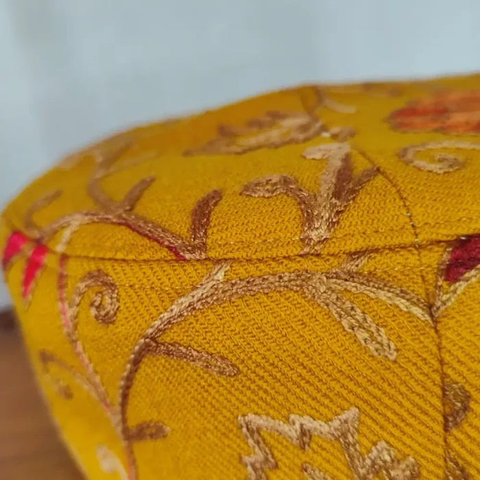 Gulnar Mustard Gentleman's Cap with Elegant Ari Work - Image 2