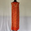Orange Crush Cotton All-over Jaal Aari Work