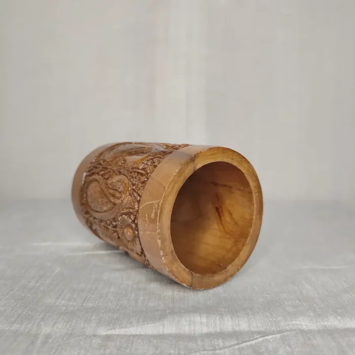 Walnut Wood Kashmiri Pen Holder - Hand Carving - Image 2