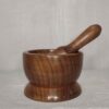 Kashmiri Walnut Wood Mortar & Pestle - Rounded Simplicity