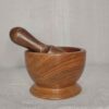 Walnut Wood Mortar & Pestle from Kashmir - Polished