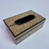 Kashmiri Paper Machie Black Tissue Box | Handmade