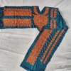 Designer Blue Tilla Patch with Sleeves, Pockets and Lace - Koraab Style