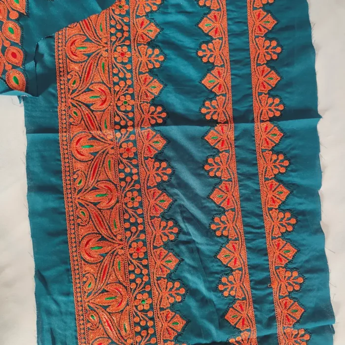 Designer Blue Tilla Patch with Sleeves, Pockets and Lace - Koraab Style - Image 5