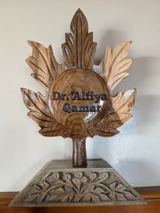 Customized Chinar Leaf in Walnut Wood | Perfect as a Gift or Decoration