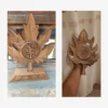 Customized Chinar Leaf in Walnut Wood | Perfect as a Gift or Decoration