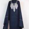Tilla Work Unstitched Shalwar Suit Indigo Blue Acrowool Fabric
