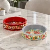 Set of 2 | Kashmiri Red Handicraft Bowl | Hand-painted Paper Machie